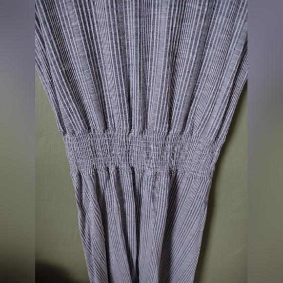 Caution to the Wind Women's Small Gray Ribbed Mock Neck Dress - Picture 6 of 12